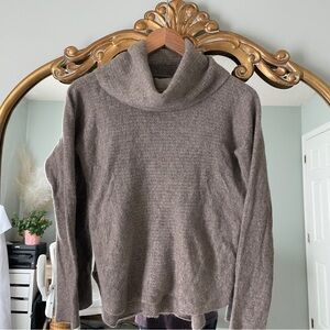 Cynthia Rowley 100% Cashmere Brown Cowl Neck Sweater